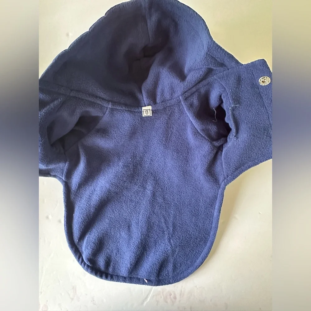 Dogs Navy Blue Hooded Jacket with Flag Patch‎